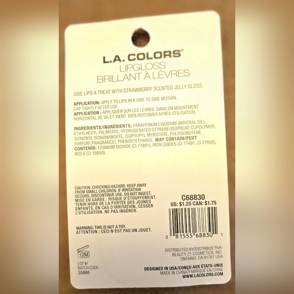 L.A. Colors Ice Cream Lip Balm and Lip Gloss Set - Picture 9 of 16